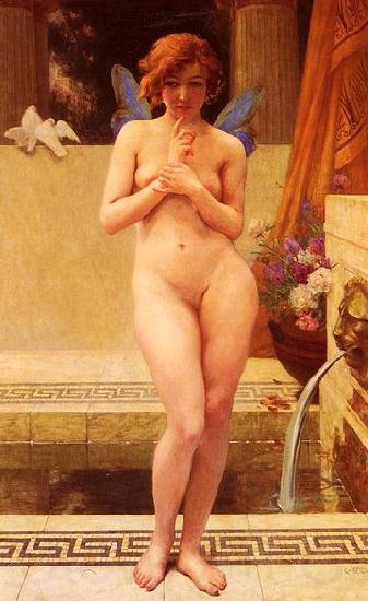 Guillaume Seignac Nymph at the Fountain Spain oil painting art
